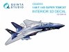 Quinta Studio QD48593 F-14D Super Tomcat 3D-Printed & coloured Interior on decal paper (GWH) 1/48